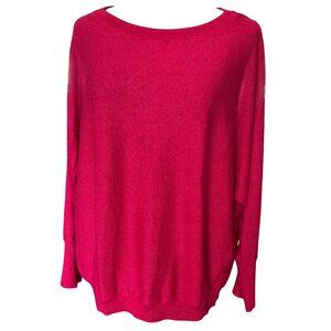 INC International Concepts Womans Fuschia Sweater 2X  Metallic Shimmer